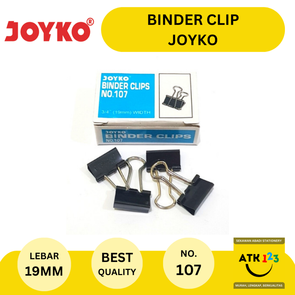 

Binder Clip / Penjepit Kertas / Klip Kertas Joyko No. 107