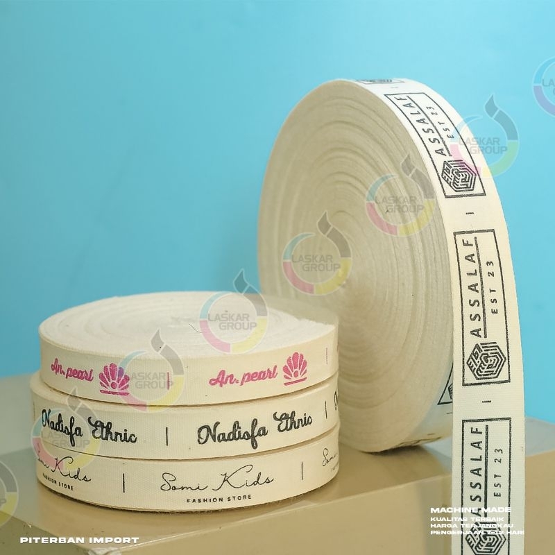 

label cotton,label piterban,label kerah,label baju 50 meter