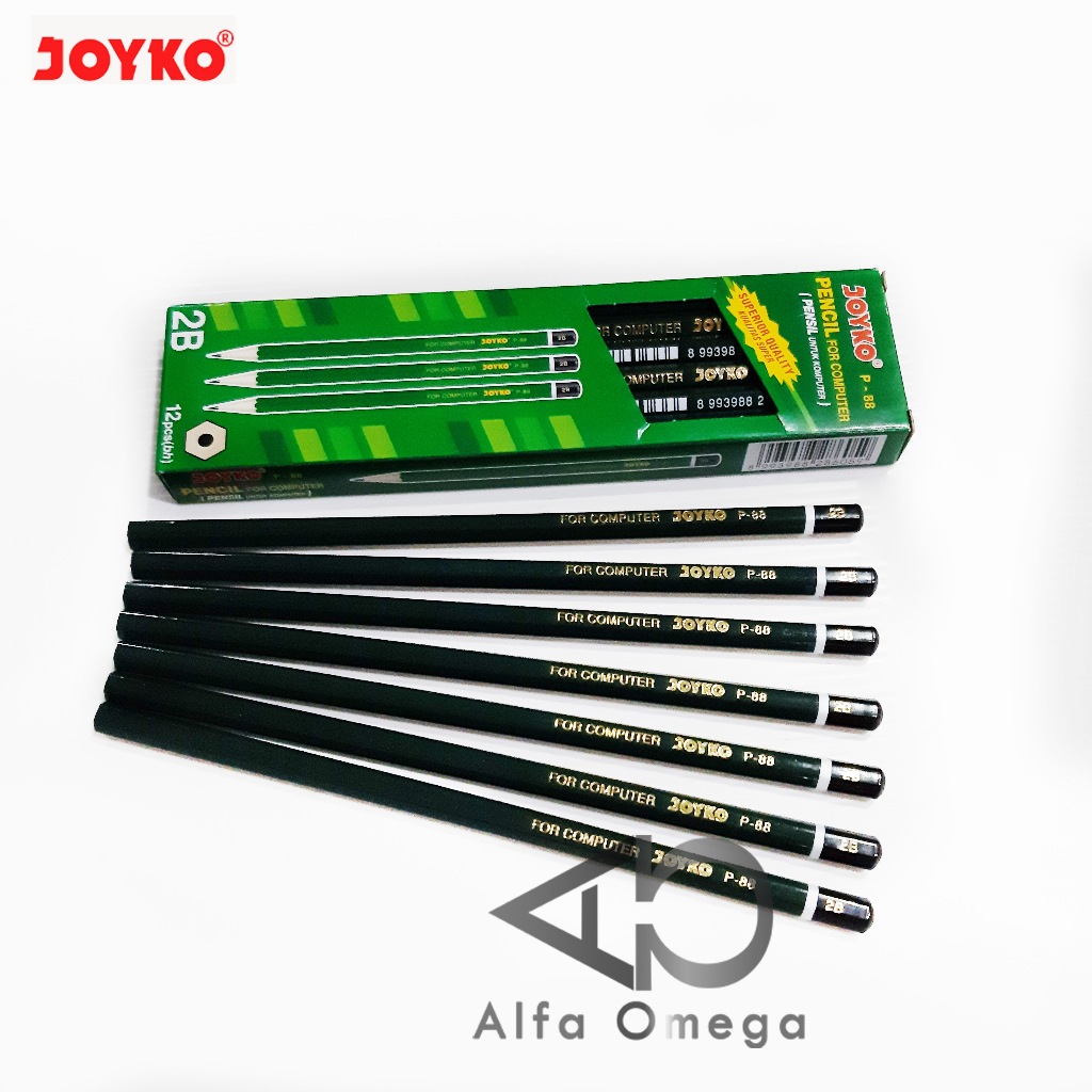 

Pensil 2B Joyko P88 Hijau Pensil Kayu Tulis Komputer 1 lusin