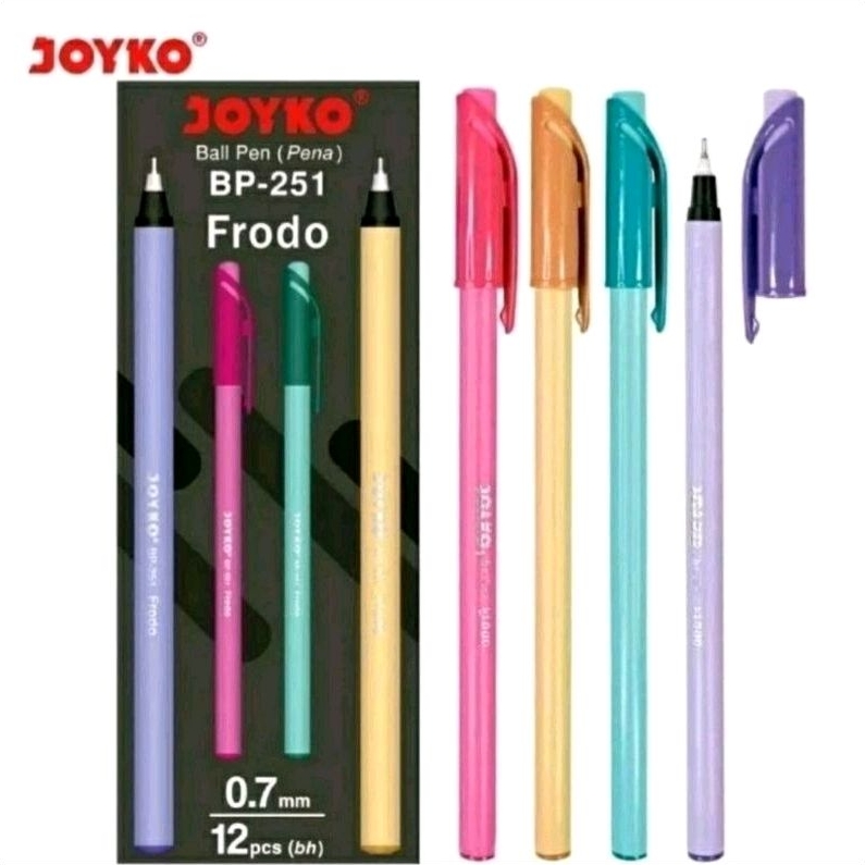 

Pulpen Joyko BP-251 Frodo 0,7mm (isi 12 pcs)