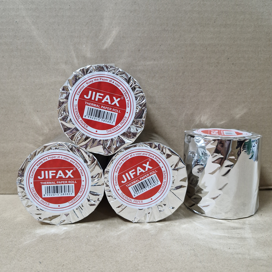 

RB Jifax Merah 80x80mm core 1 inch Kertas Thermal 1 dus isi 50 roll