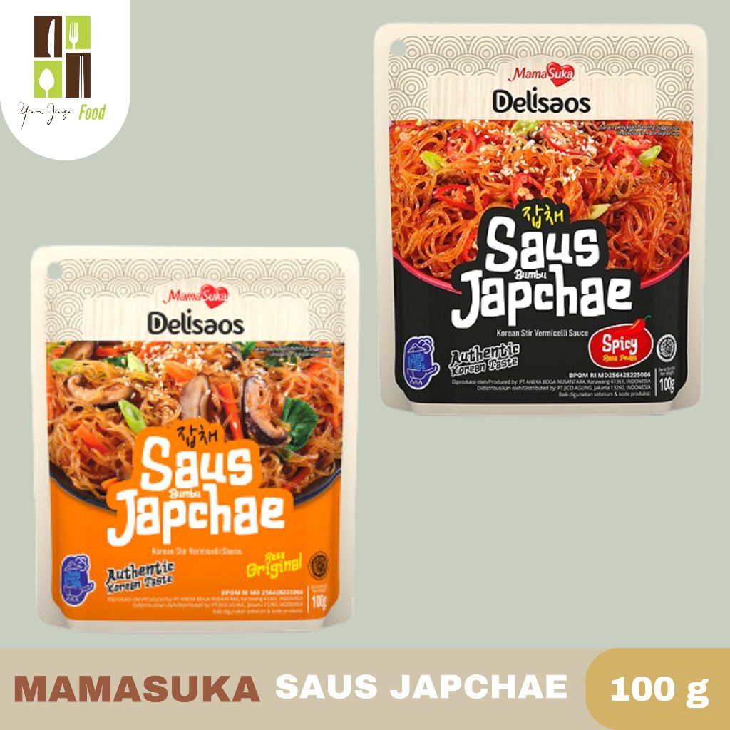 

Mamasuka Saus Japchae Korean Vermicelli 100g [ Original / Spicy ]