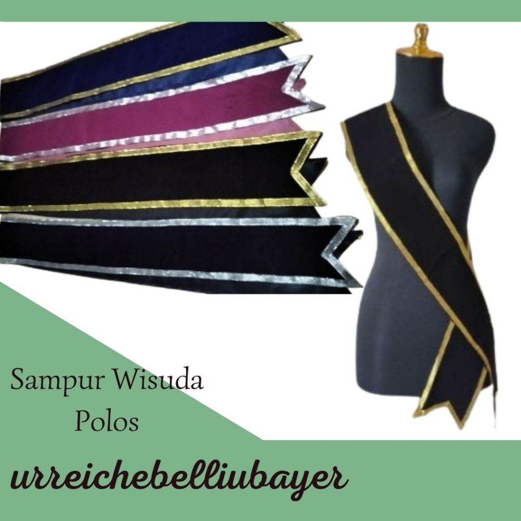 urreichebelliubayer ❤ SELEMPANG WISUDA BLUDRU / Selempang Wisuda Polos TANPA NAMA / Selempang pengha