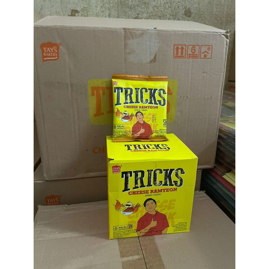 

Tricks Tric Crisps Potato Baked Crisps 1 box isi 10pcs