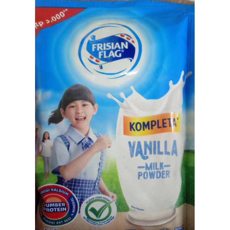 

susu bubuk bendera rasa vanilla per renceng isi 10 sachet