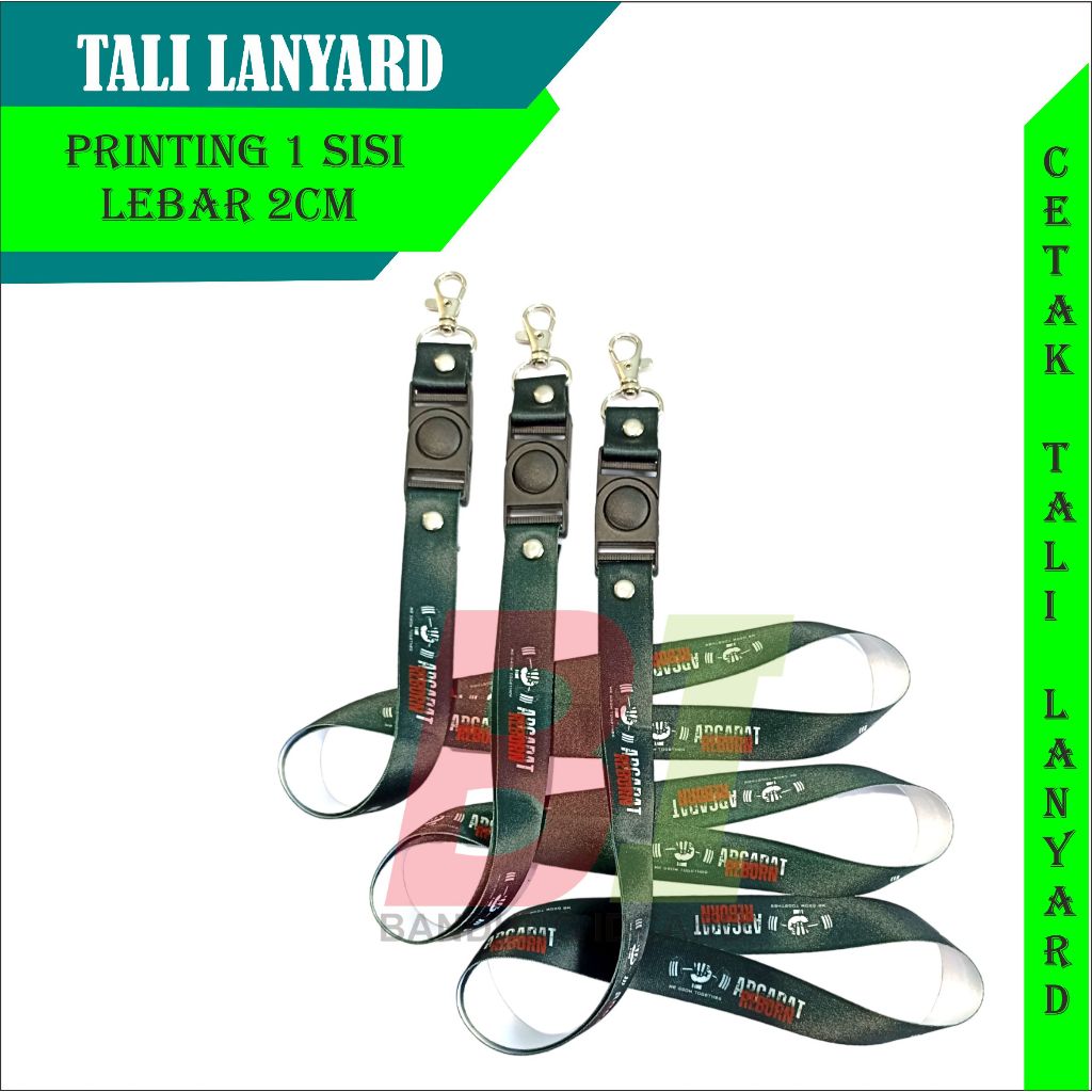 

CETAK TALI LANYARD ID CARD CUSTOME SATUAN 2 CM 1 SISI/TALI LANYARD ID CARD CUSTOME