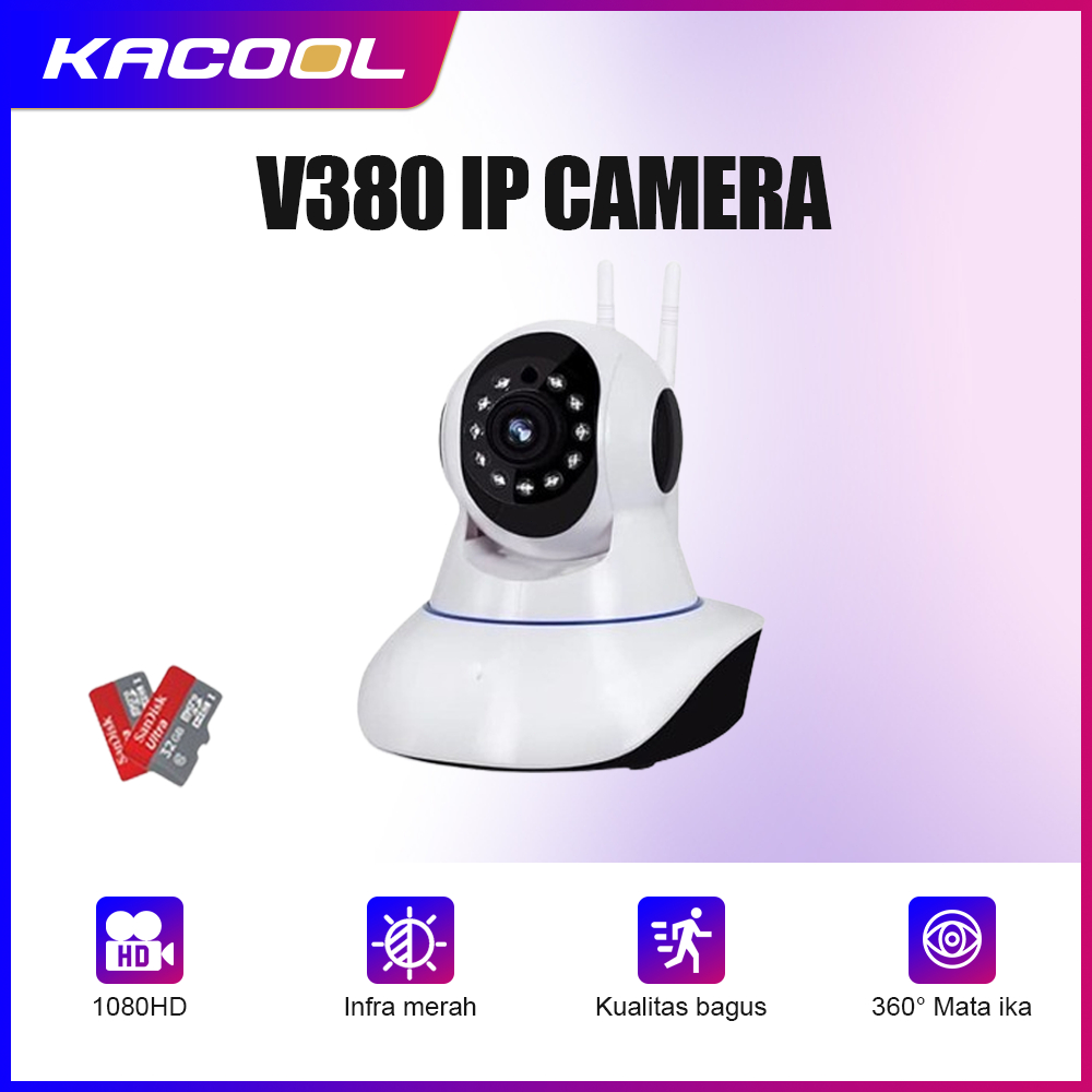 CCTV V380 IP Camera 1.3MP 720P ONVIF P2P WIFI DUAL ANTENA IR NIGHT VISION