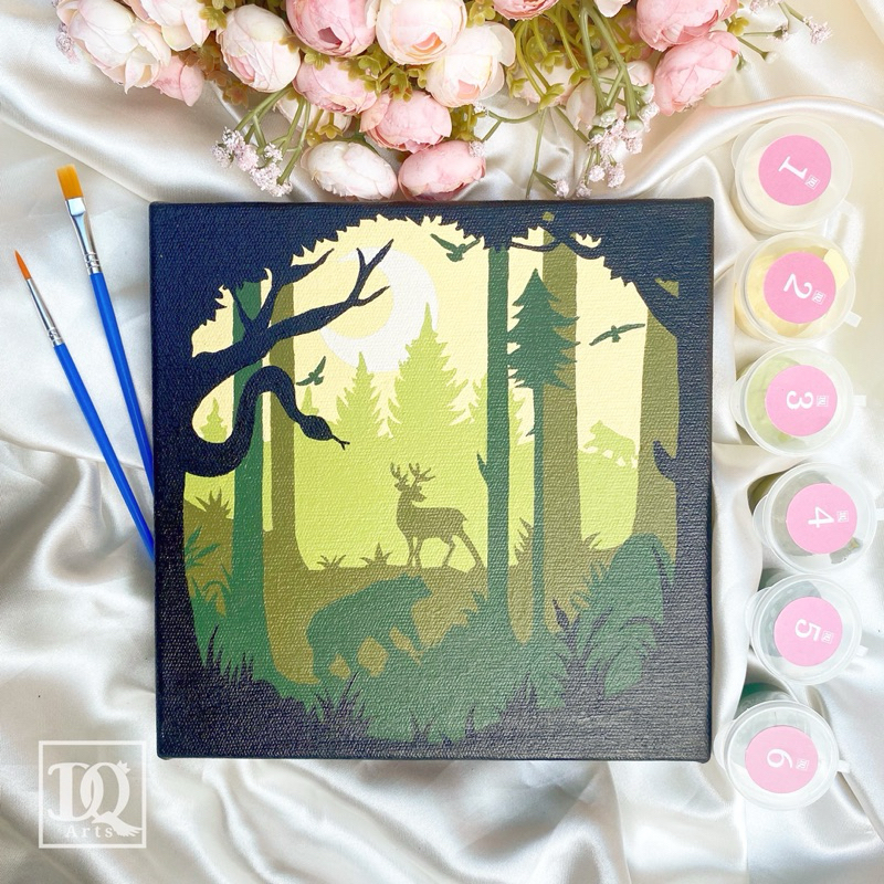 

(EQUILIBRIUM) Paint by Number kit by DQ Arts (6 Colors)