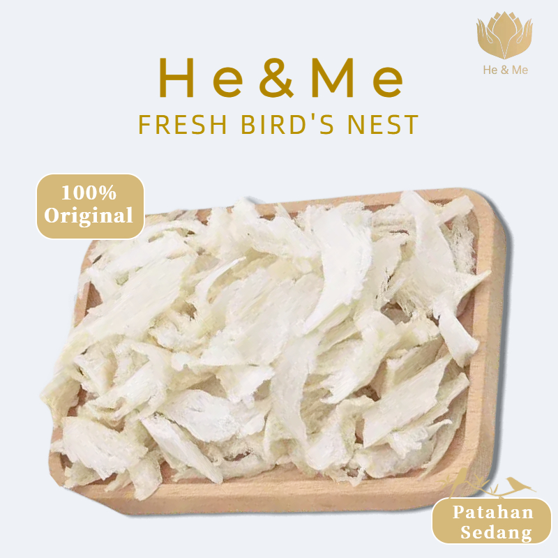 

1 Gram Patahan Sedang Sarang Burung Walet Eceran Asli He&Me Fresh Bird's Nest