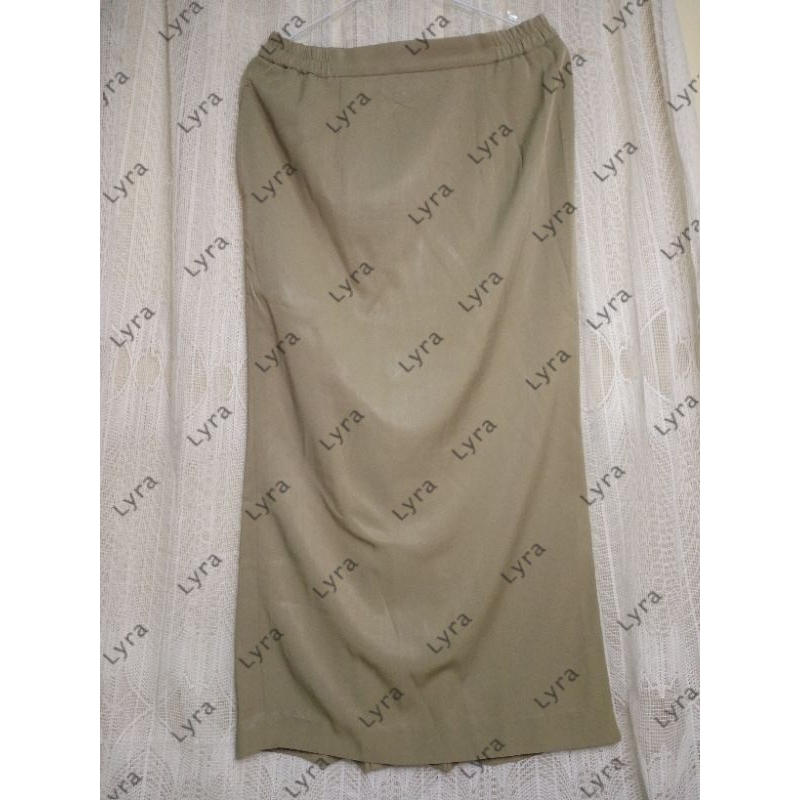 [Bawahan Preloved] Rok Seragam/Pakaian Dinas PNS Guru Khaki Wanita Panjang Murah Polos (PNS/Pemda/Ka