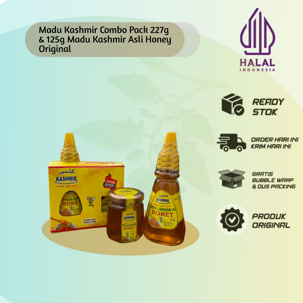 

Madu Asli Kashmir Combo Pack 227gr + 125gr | Pure Natural Honey Khasmir