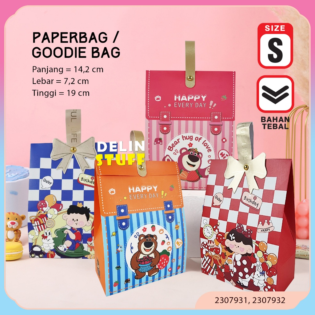 

Goodie Bag Ulang Tahun Anak Lotso Tas Ulang Tahun Anak Bear BIngkisan Ulang Tahun Anak Tas Ultah Anak Souvenir Ultah Anak Hampers Bayi Tas Bayi size S (2307931, 2307932)