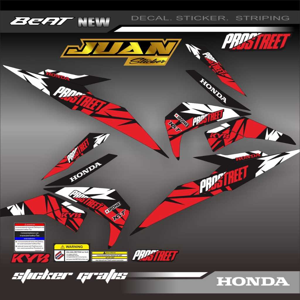 Striping Beat Fi 2017 Variasi/Striping Beat Street 2019 Variasi/Striping Beat Esp 110/Premium/ #12