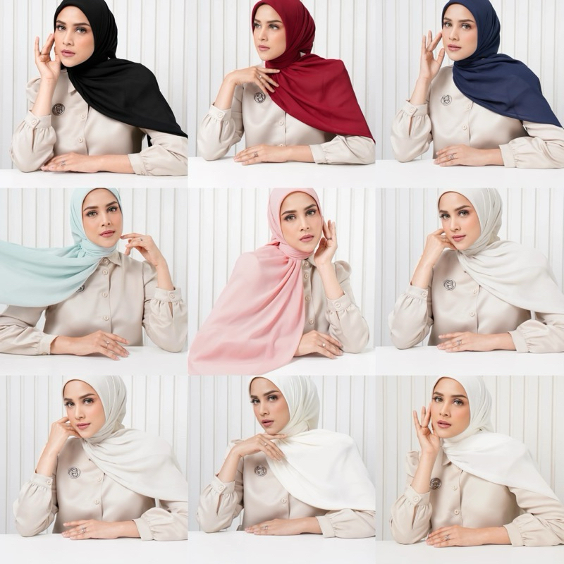 Segiempat Polos Everyday scarf Buttonscraves Jilbab Buttonscraves Kw