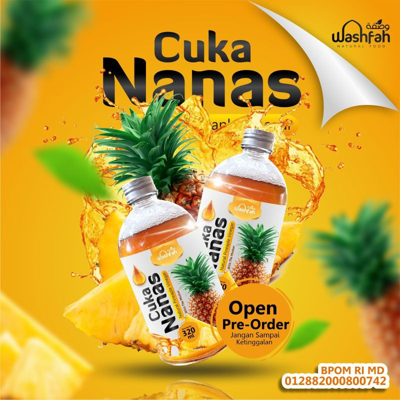 

Cuka Nanas 320 ml Natural Pineaole Vinegar Washfah BPOM