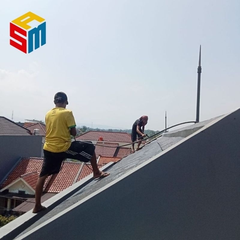 JASA WATERPROOFING ATAP GENTENG ATAP BETON MENGGUNAKAN ASPAL CAIR KUAT TAHAN LAMA