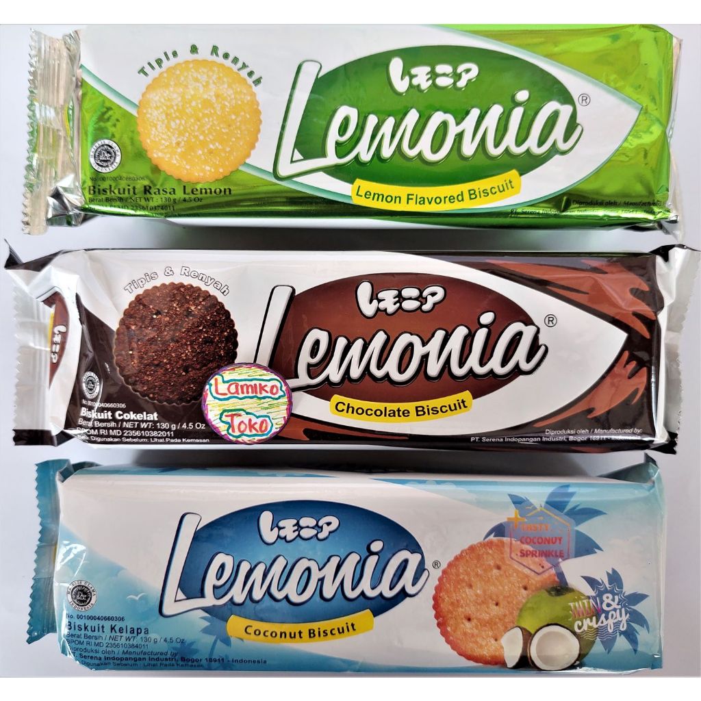 

LEMONIA NISSIN 130GR NISSIN LEMONIA LEMON / COKLAT /COCONUT