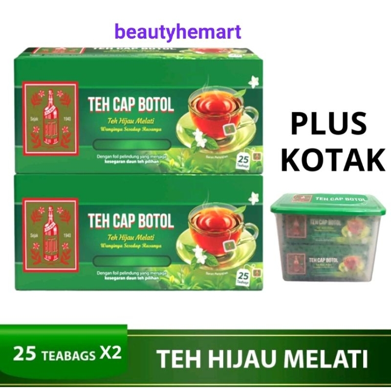 

PAKET TEH CAP BOTOL CELUP ( 2 BOX ISI 25 BAGS + FREE KOTAK TOPLES )