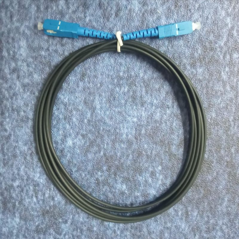 Patchcord Hitam Sc Upc 3mm 3meter / patchcord outdoor fiber optik