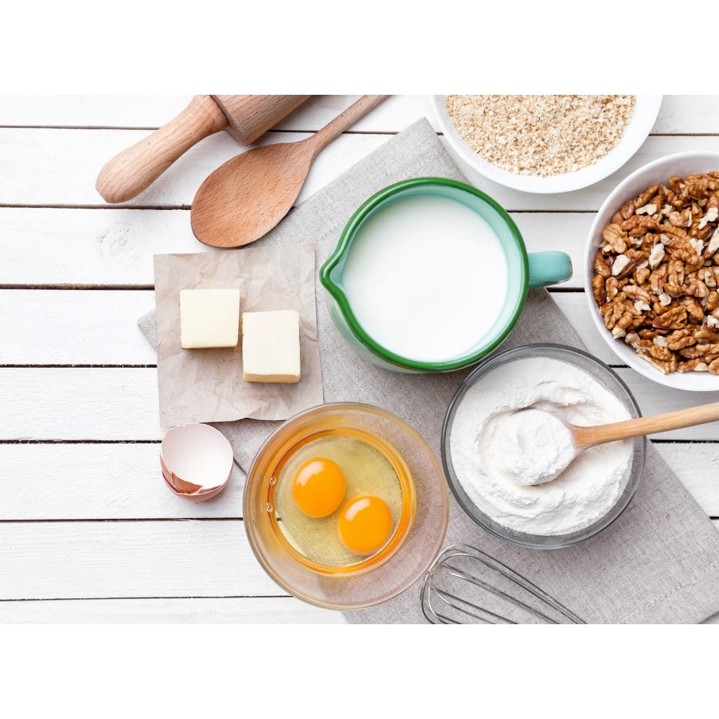 

Bahan Kue terigu tepung ketan baking powder