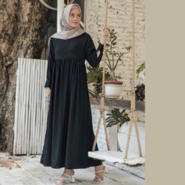 PRELOVED gamis longdress basic dress askalabel original
