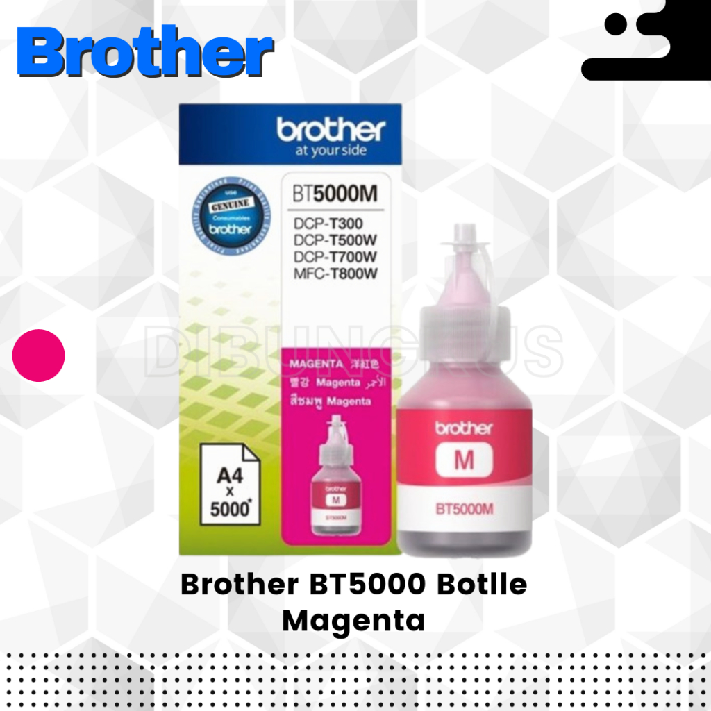 

Tinta Brother BT5000M BT5000 Magenta Merah Ori 100%