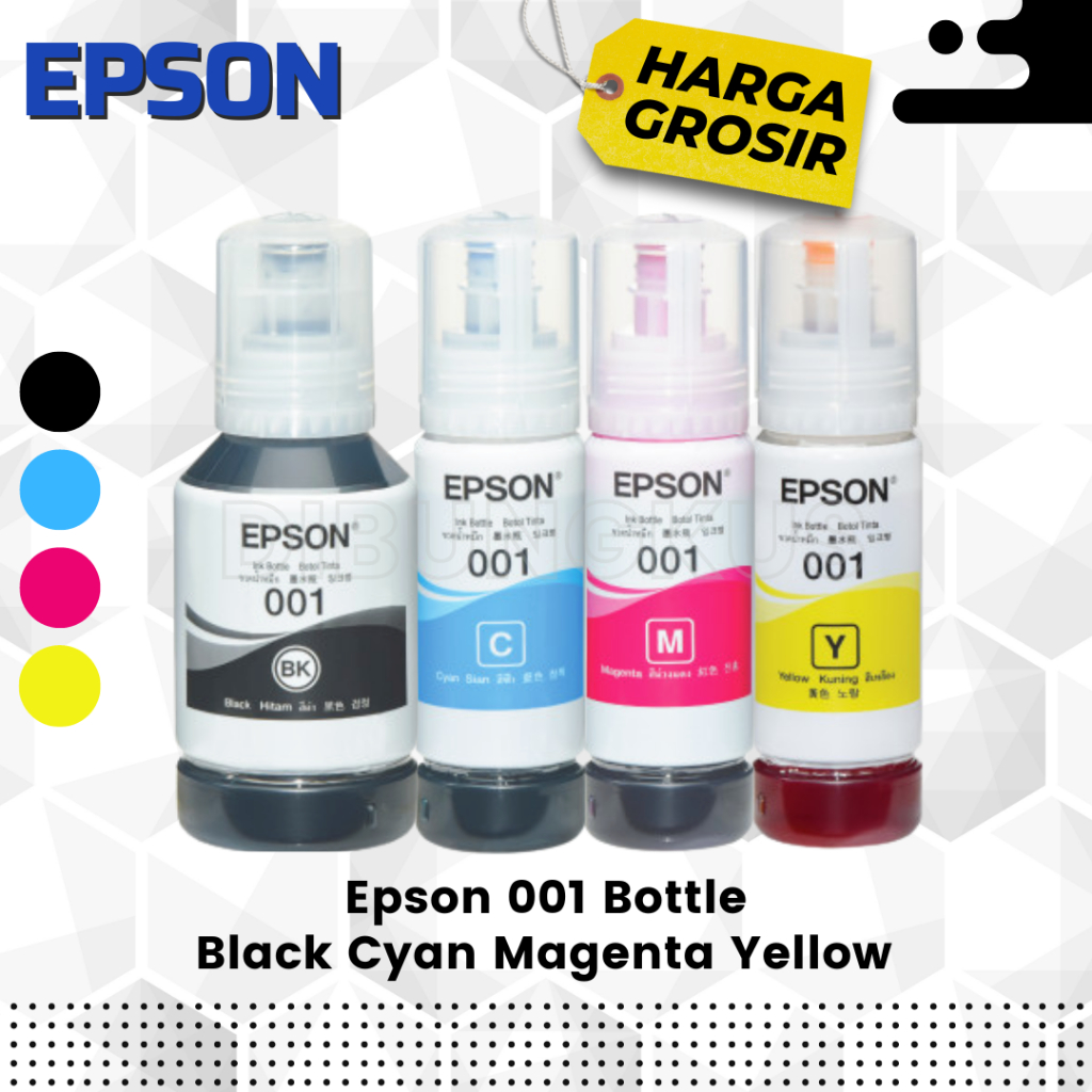 

Tinta Epson Refill 001 BCMKY 100% Original