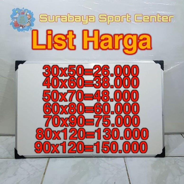 

SALEE Papan Tulis Gantung 2 Sisi White Bar Papan Tulis Kapur 7 Ukuran 77