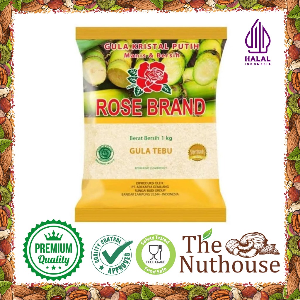 

ROSE BRAND Gula Kristal Putih / Gula Tebu 1kg [Kuning]