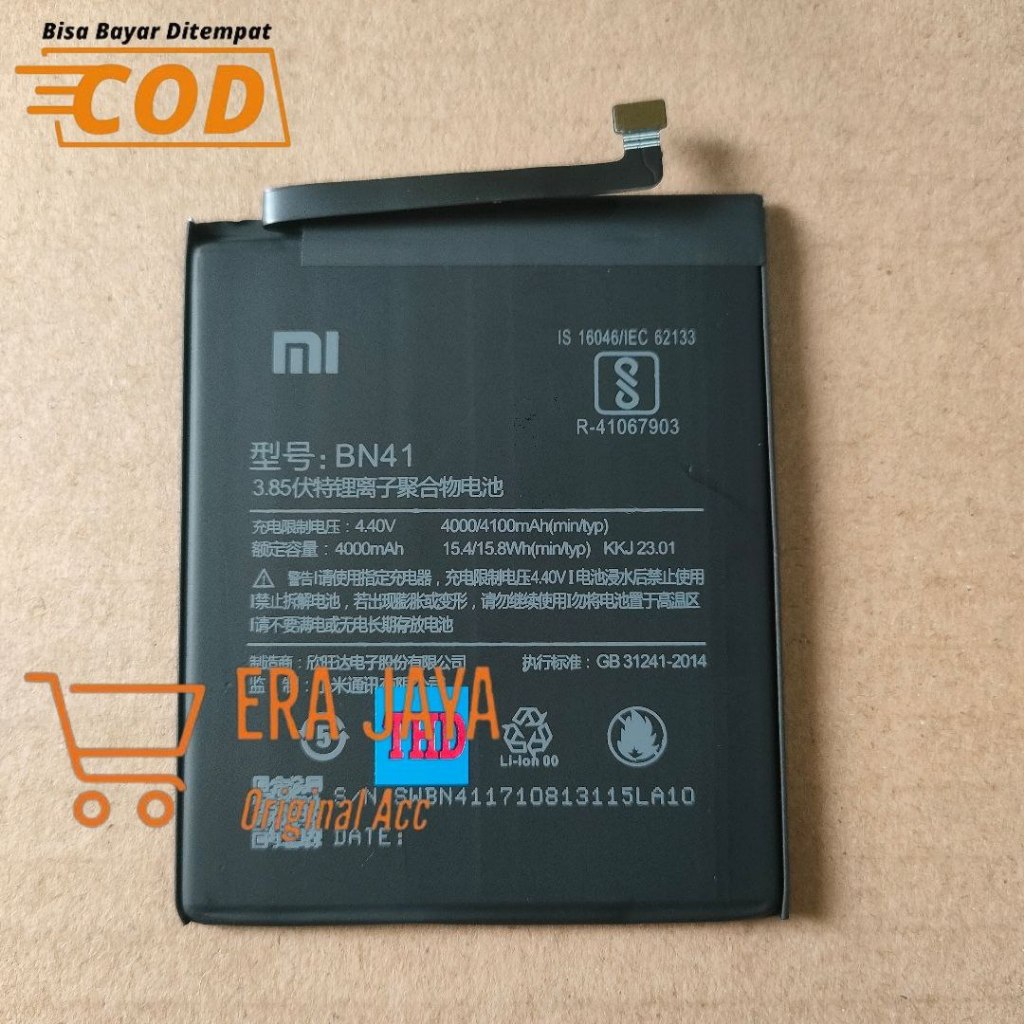 Baterai Batre Xiaomi Redmi Note 4X Mediatek Model BN41 Batrei Batrai Battery Tanam Xiomi Not 4X