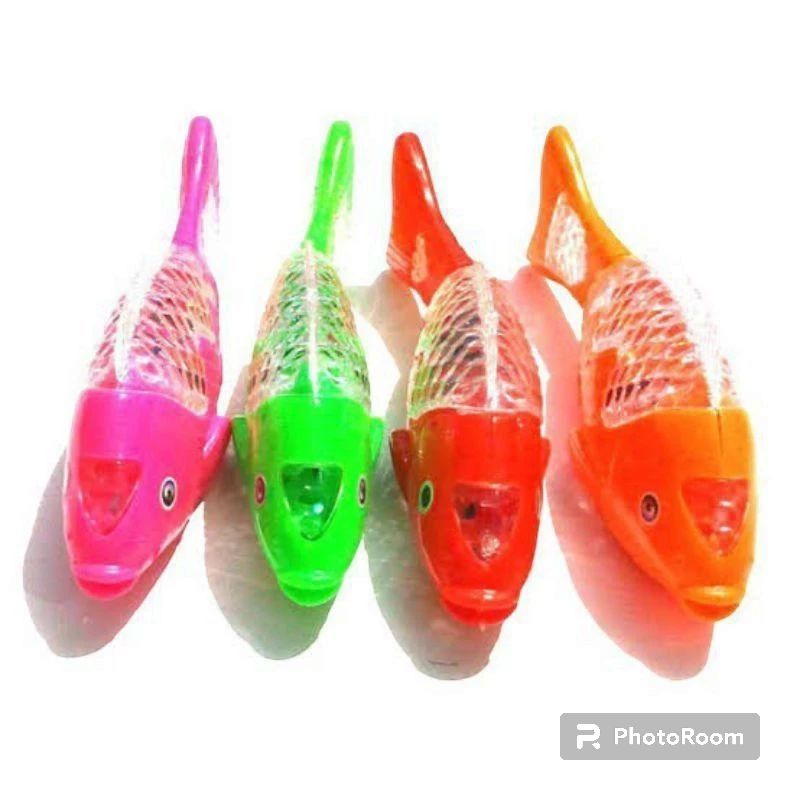 MAINAN ANAK IKAN ROBOT LT37 MAINAN IKAN MUSIK LAMPU JALAN