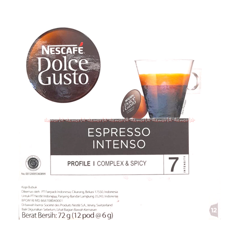 

Nescafe Dolce Gusto 12pods Espresso Intenso Minuman Kopi Cair Nescaffe Neskafe Kopi Kapsul Ekspreso Pod