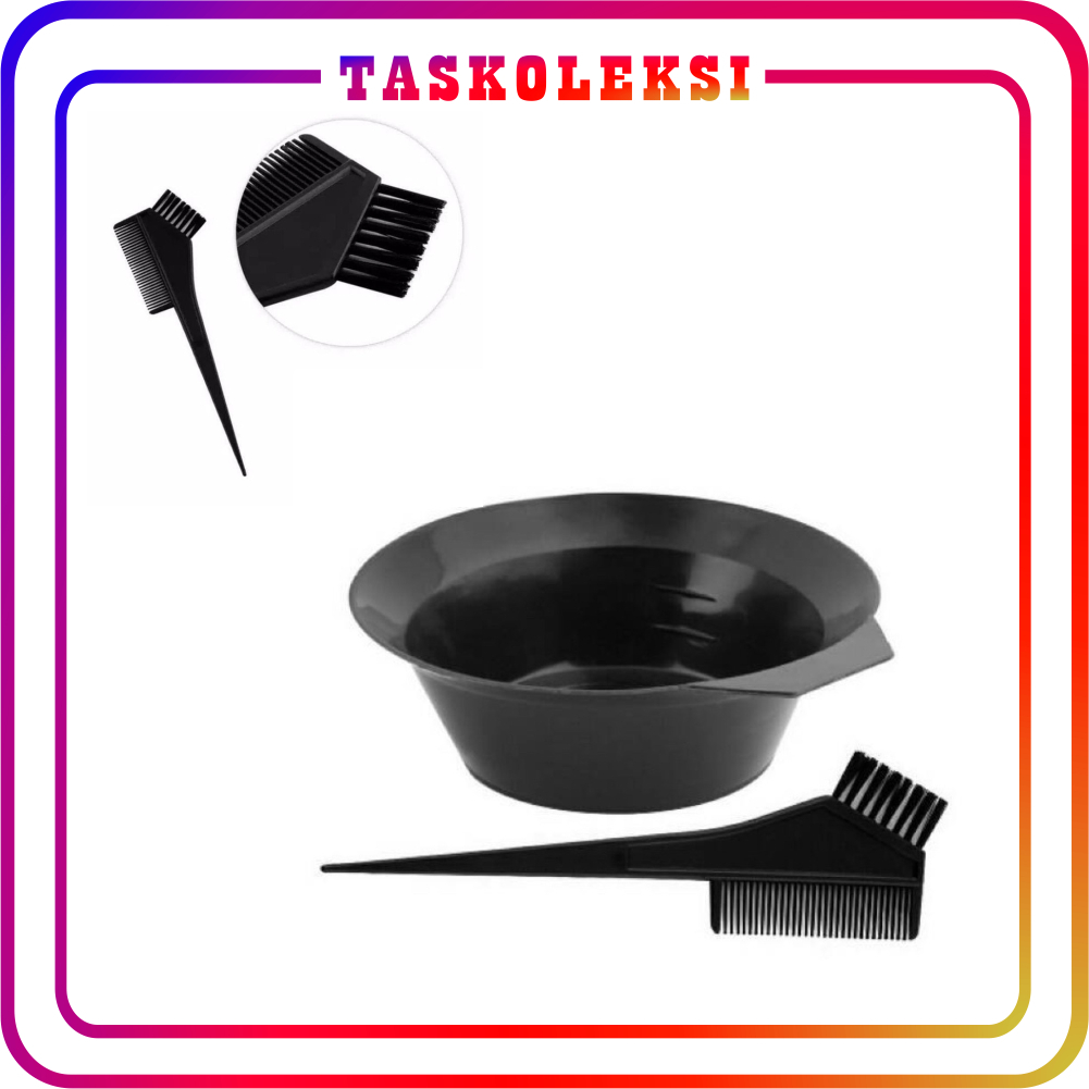 ☛TK☚ Mangkuk Cat Rambut + Sisir Semir / Wadah Mangkok Tempat Mewarnai Rambut / Alat Peralatan Salon 