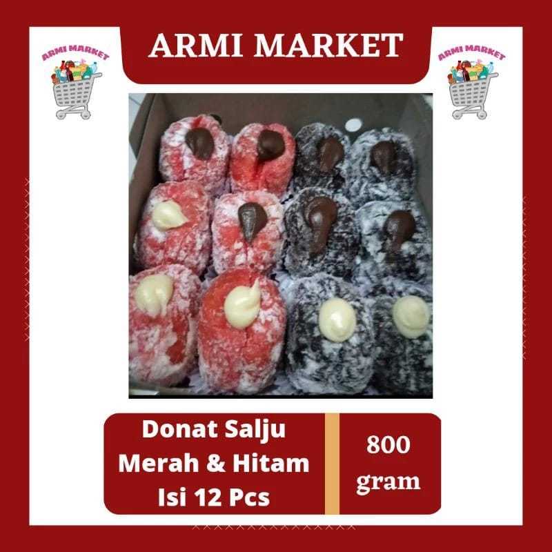 

Armi Market Bomboloni Donat salju Redvelvet dan Blackforest Spesial isi 12Pcs