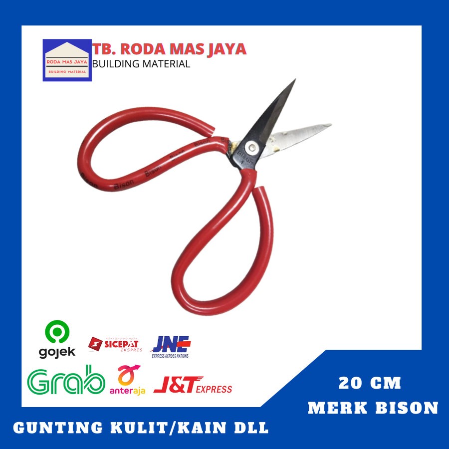 

Gunting Kain/ Gunting Kulit/ Gunting Seng Bison Besar 20cm