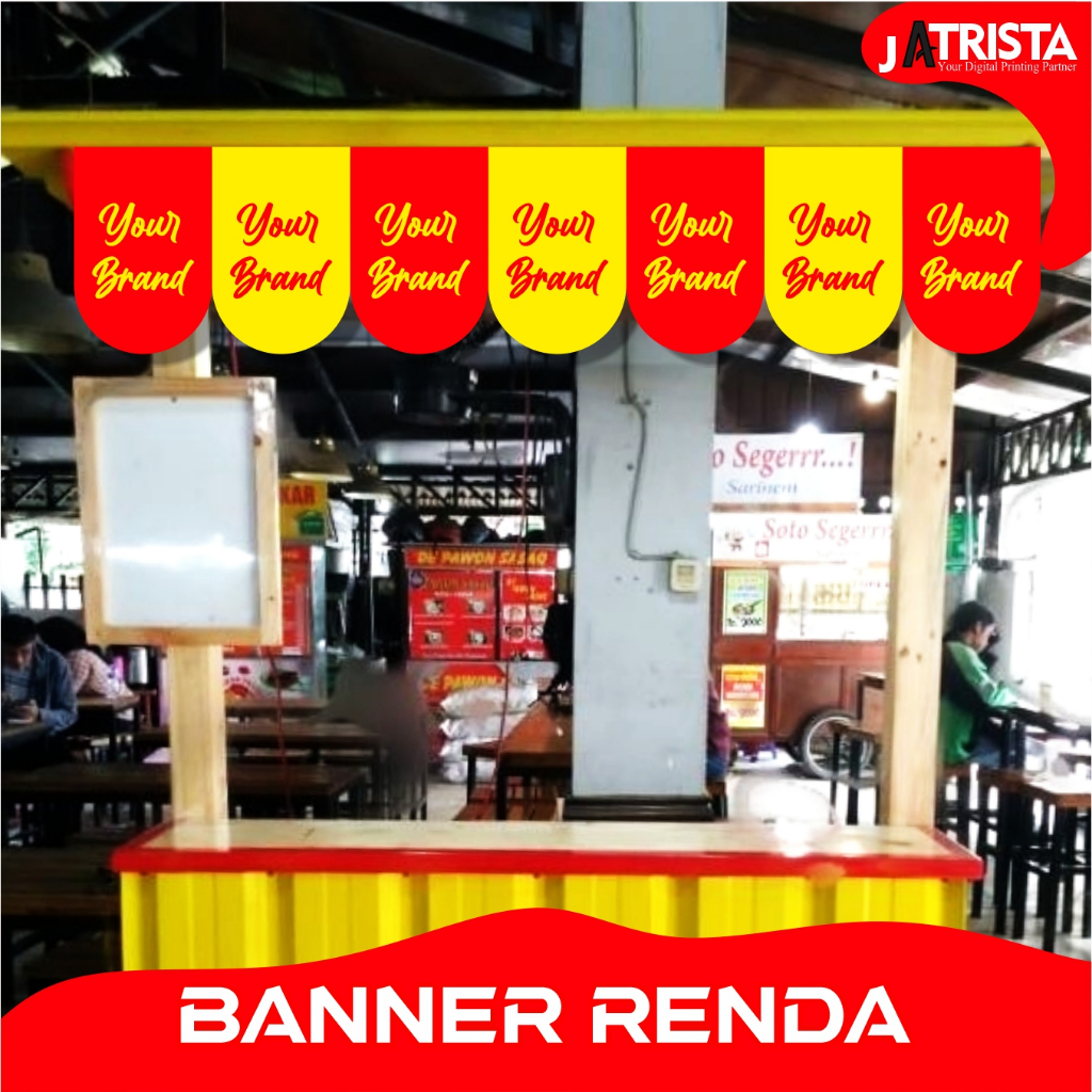 SPANDUK BANNER RENDA ATAP  KEDAI KIOS BOOTH  BISA REQUEST DESAIN RENDA KONTER,RENDA ES TEH,RENDA MAK