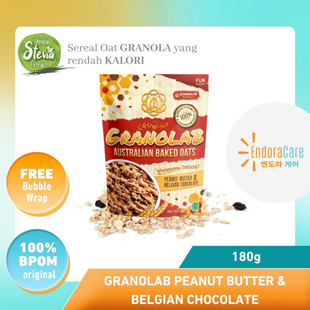 

Granolab Peanut Butter & Belgian Chocolate Australian Baked Oats 180gr