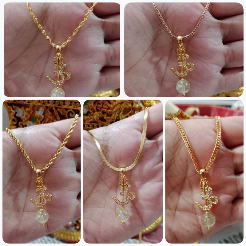 promo Kalung Omkara Lapis Emas 24 Karat Awet Termurah