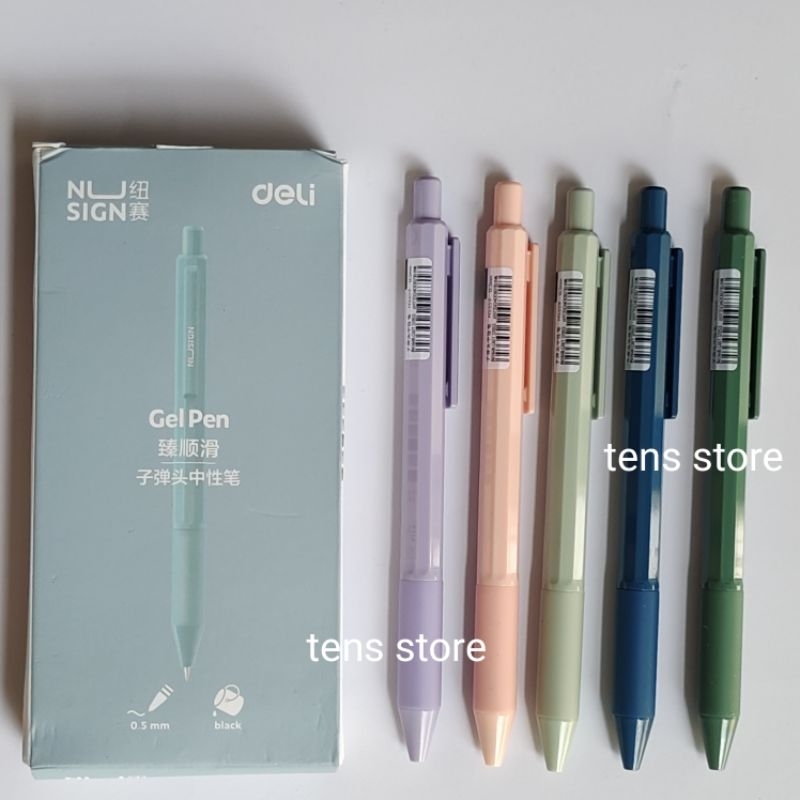 

1 Pcs Deli Nusign gel pen cetek 05mm tinta hitam