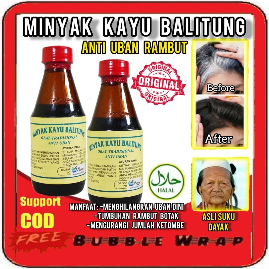 Obat uban penghilang uban penumbuh rambut minyak kayu balitung ASLI