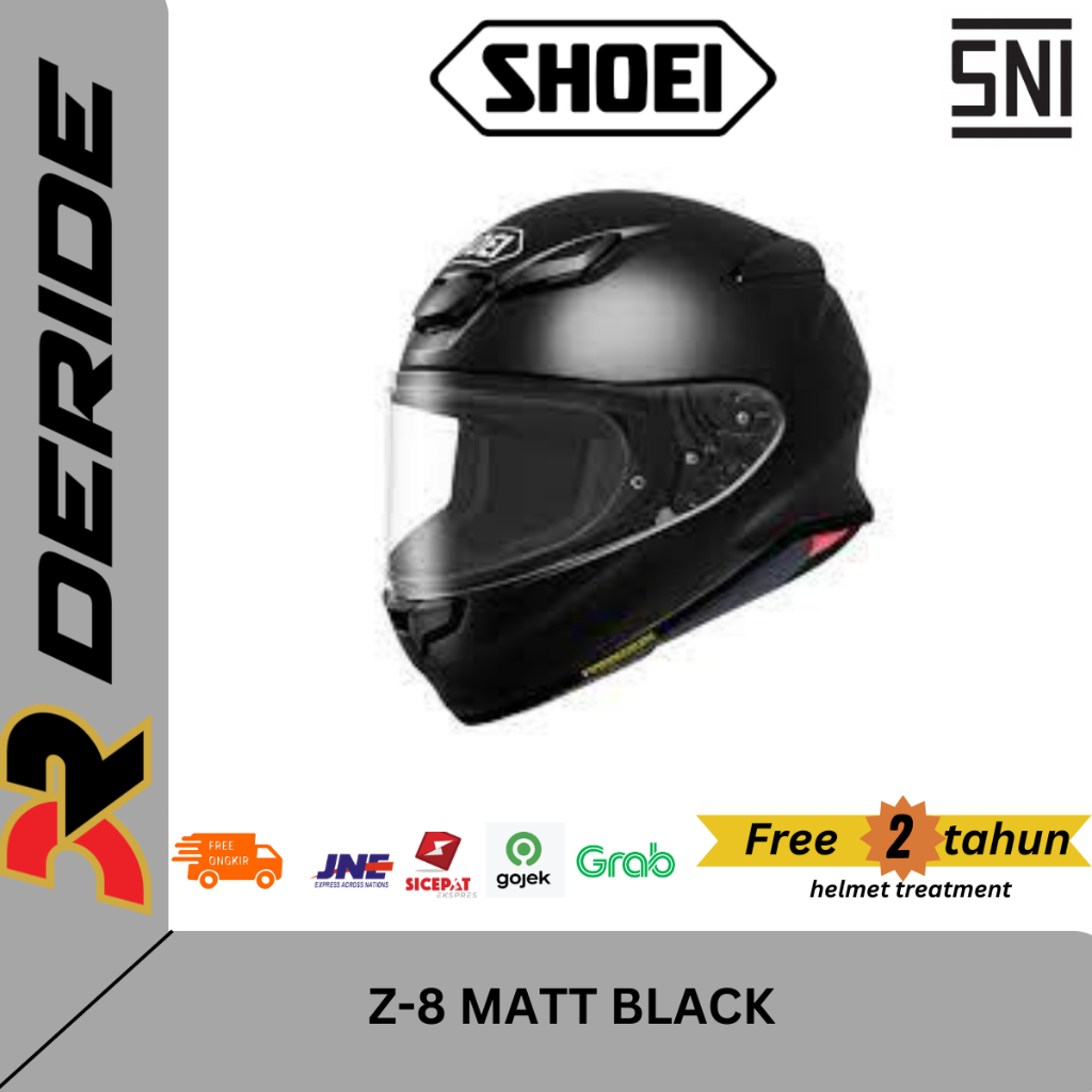 Shoei Z-8 Matt Black Helm Sport Touring Full Face SNI Original Z8 Z 8