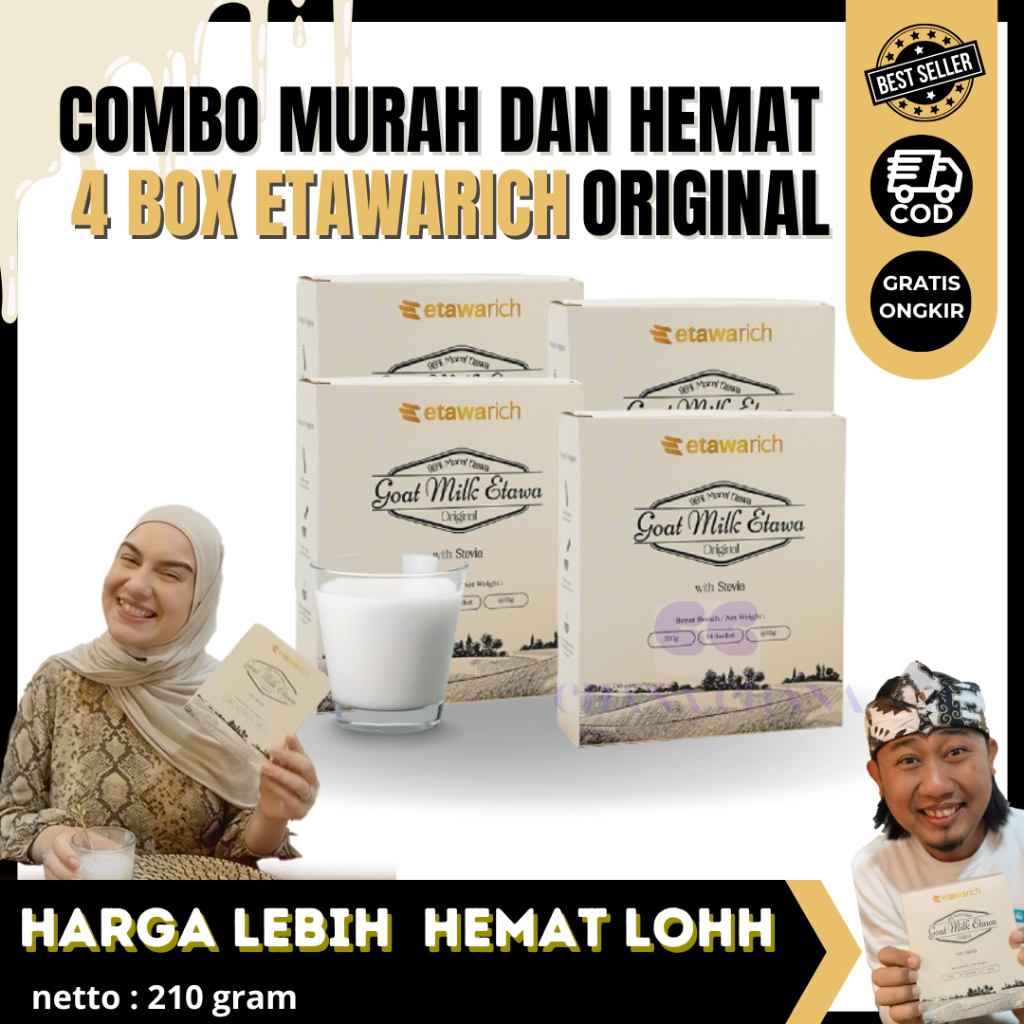 

Etawarich Bundling 4 Pcs Susu Kambing Mengatasi Tulang Mulai Mengalami Pengeroposan BPOM