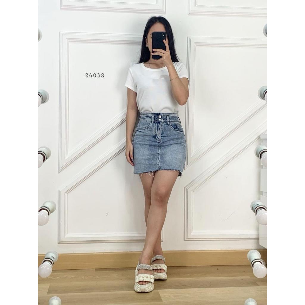 Rok Jeans Wanita Pendek I Rok Jens Korean Style I Rok Jins Pendek I Rok Wanita Jeans
