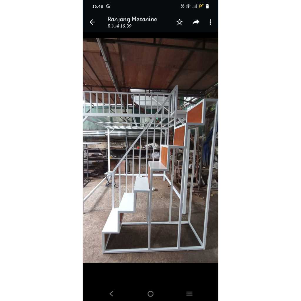 Ranjang Besi Tingkat Atas Jumbo Tangga Trap Pagar