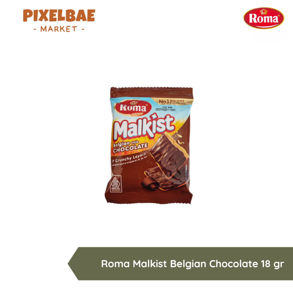 

ROMA MALKIST BELGIAN CHOCOLATE 18 GR