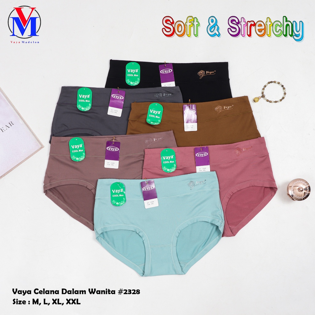 Vaya (6Pcs Warna Random) Celana Dalam Wanita Art 2328 ( Vaya Soft )