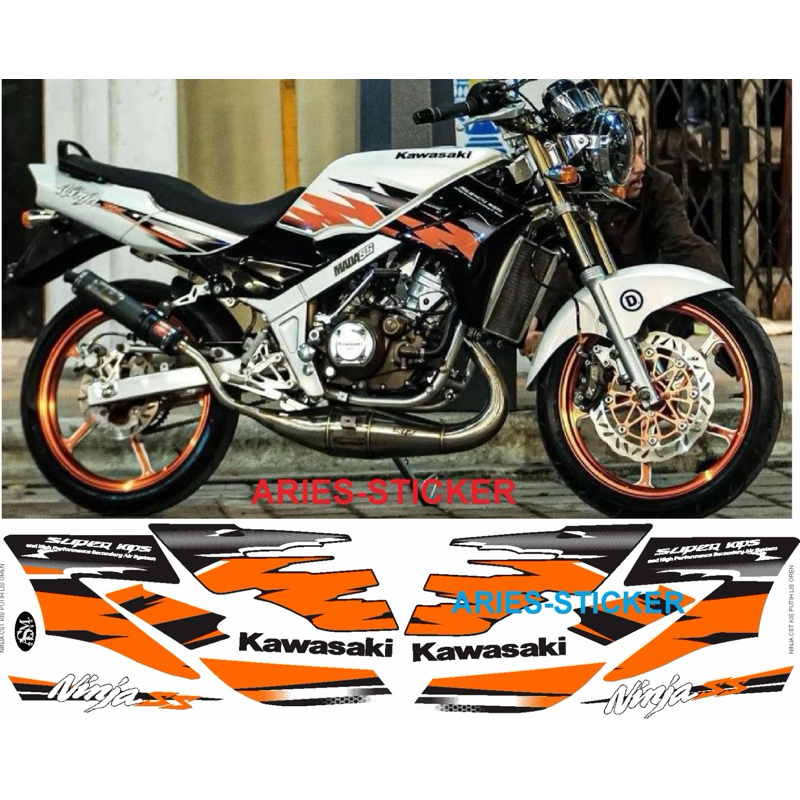 STRIPING STIKER LIS NINJA SS KIS CST PUTIH LIS OREN
