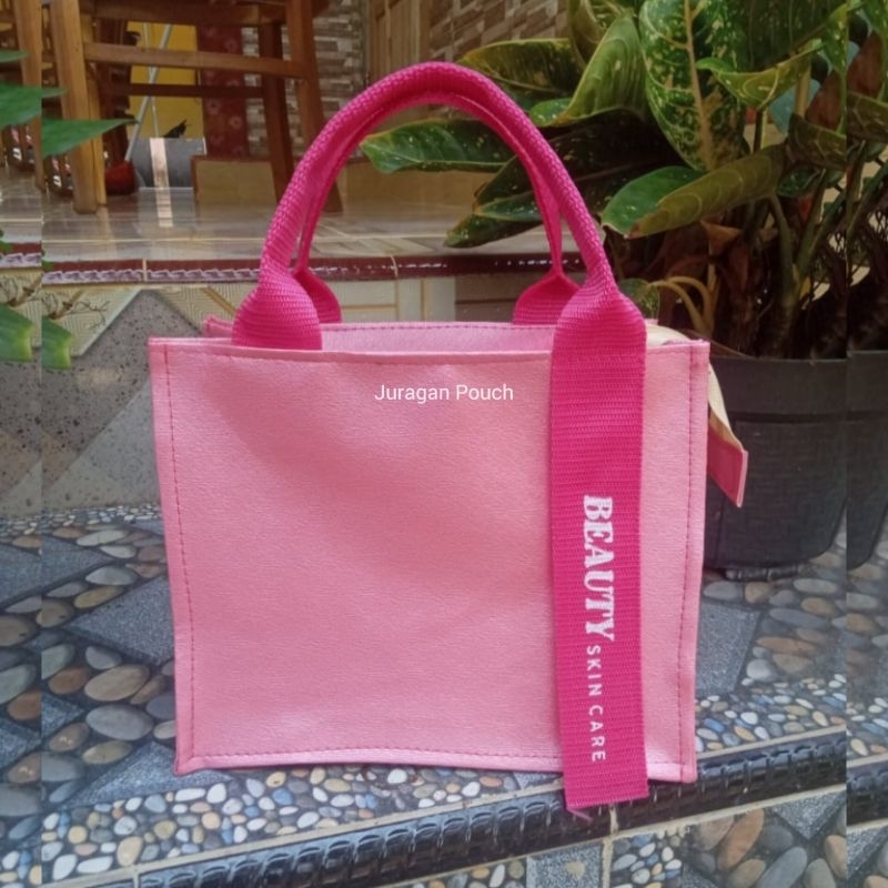 TAS CUSTOM BEBAS DESAIN/Pouch Tas Skincare Murah Unik Custom