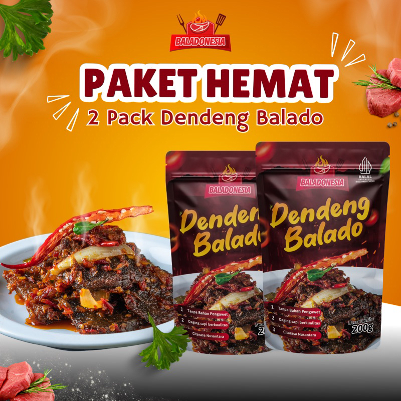 

Baladonesia - Paket Hemat Dendeng Balado 200 gr 2 pack / Daging Sapi Dendeng Balado Indonesia Enak / Oseng Mercon Daging Sapi