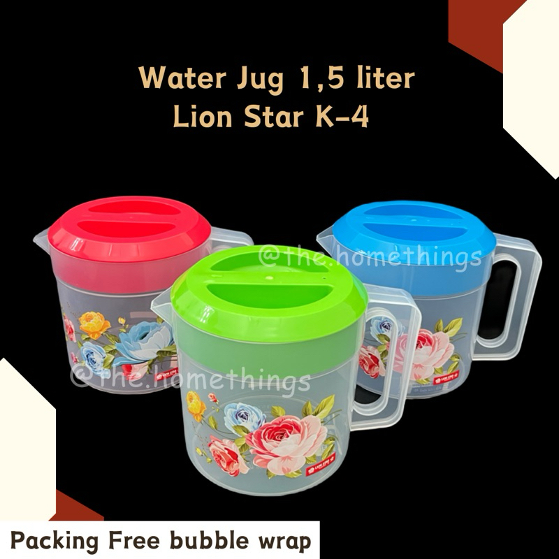 @the.homethings - ESKAN AIR MINUM LION STAR 1,5 LITER K-4 / TEKO PLASTIK / TEMPAT AIR LION STAR / WA